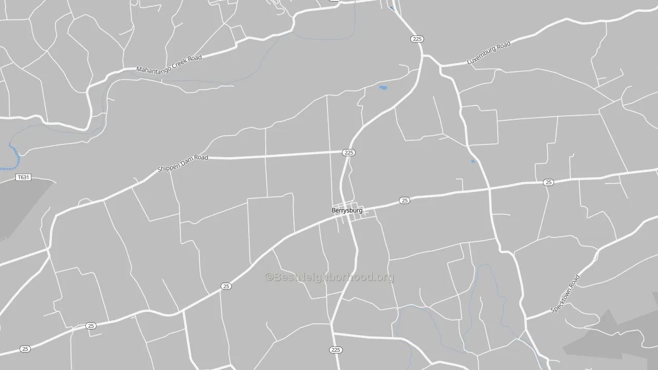 Transit Grade map of Berrysburg, PA