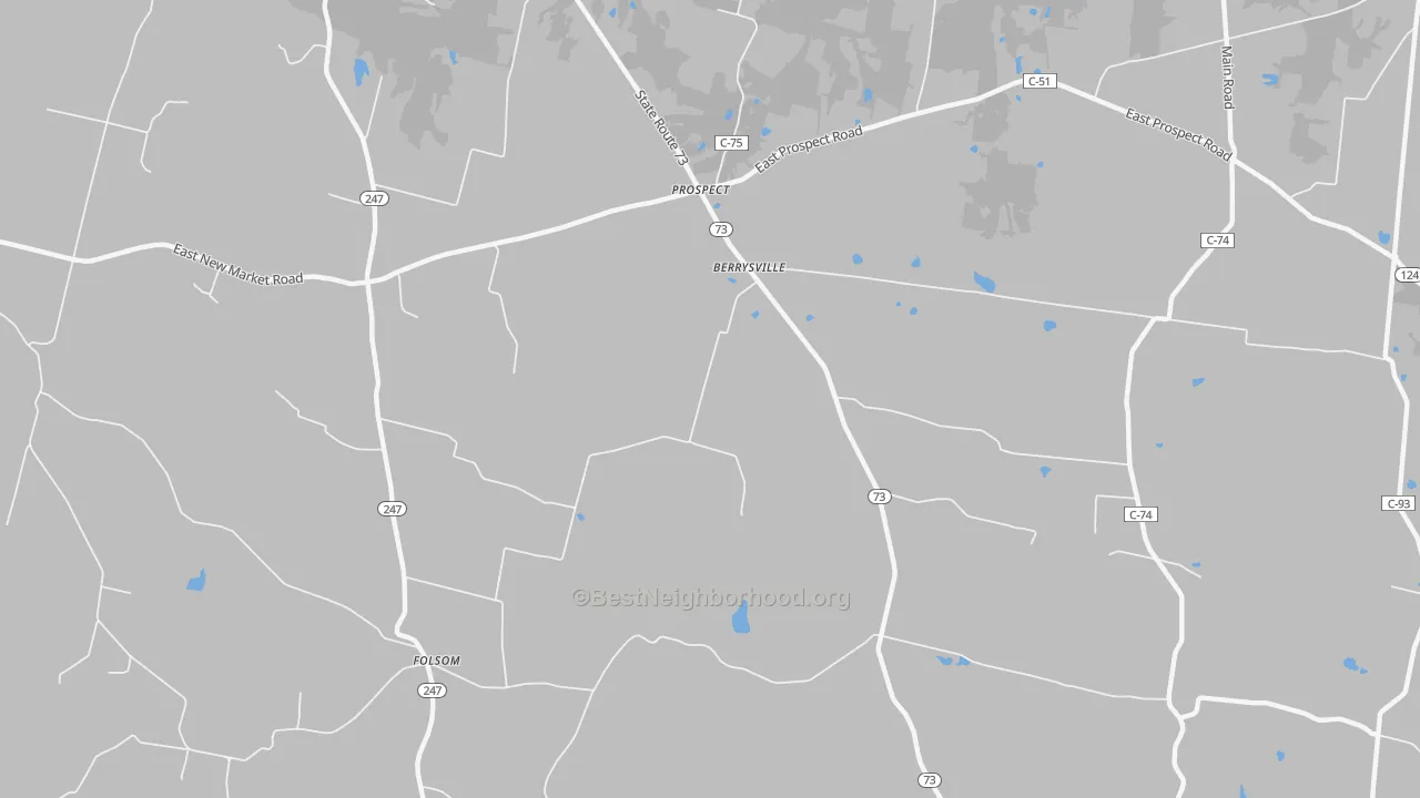 Transit Grade map of Berrysville, OH