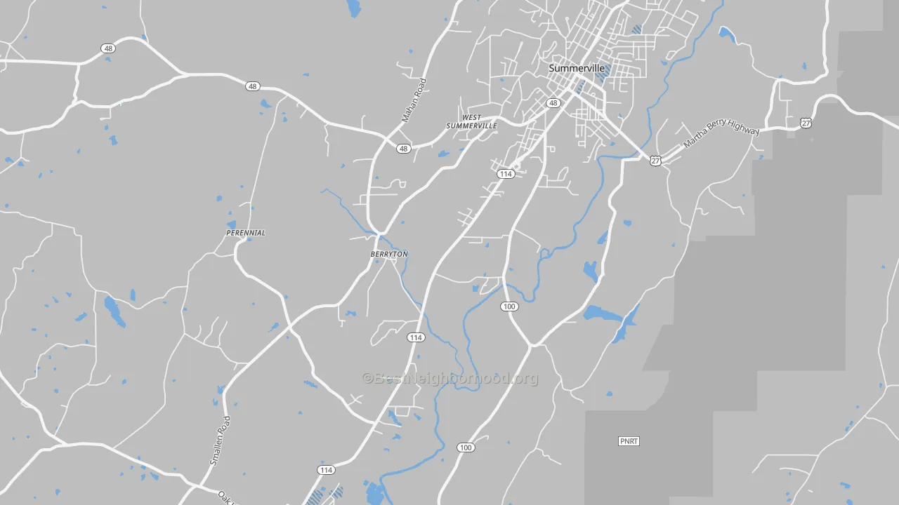 Transit Grade map of Berryton, GA