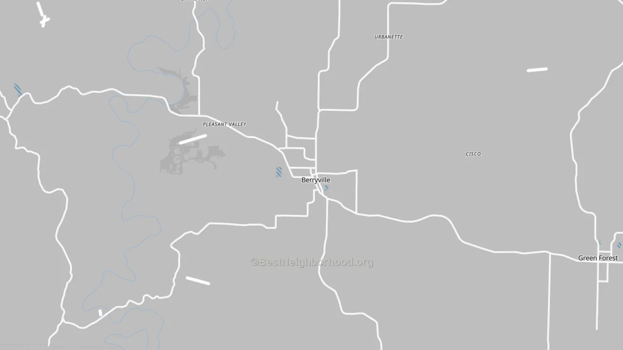 Transit Grade map of Berryville, AR