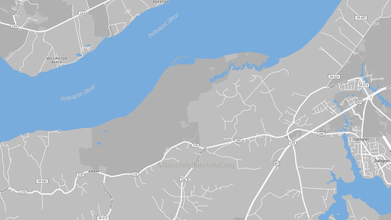 Transit Grade map of Berthaville, VA