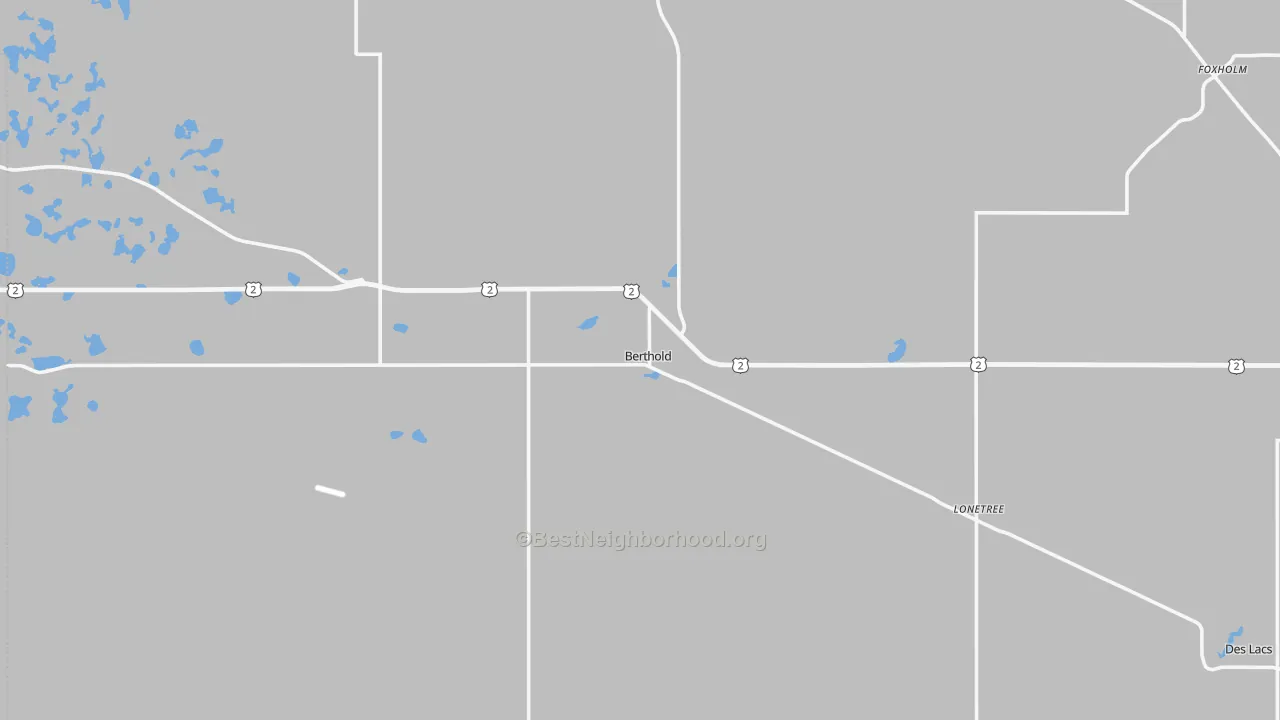 Transit Grade map of Berthold, ND