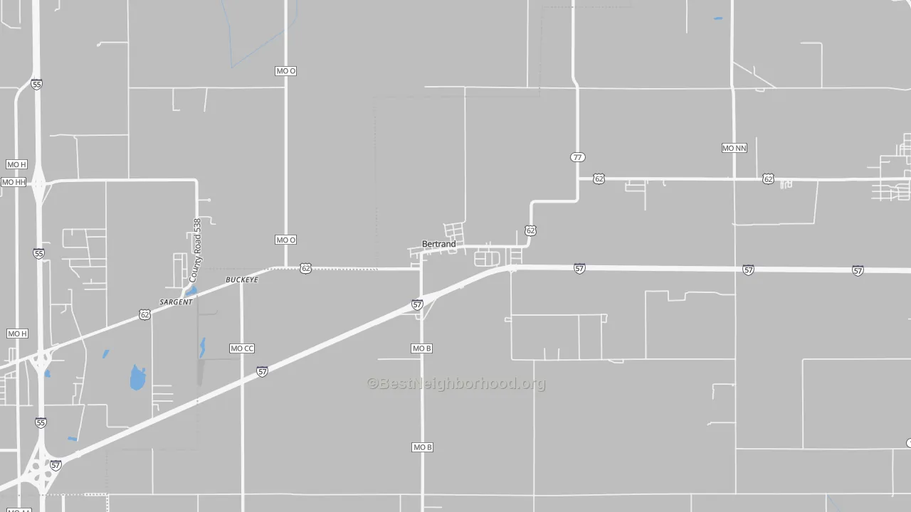 Transit Grade map of Bertrand, MO