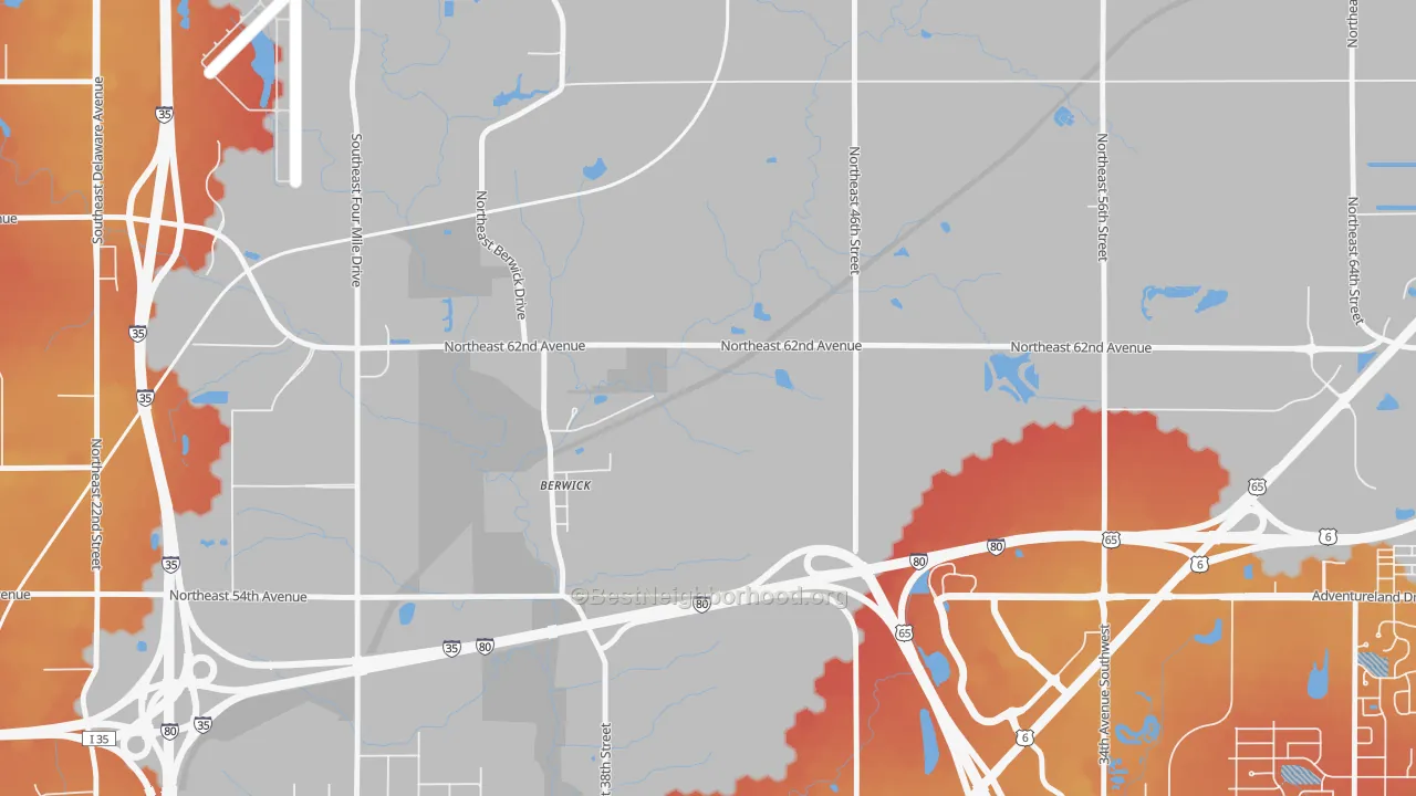 Transit Grade map of Berwick, IA