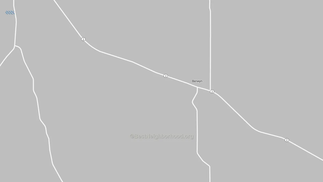 Transit Grade map of Berwyn, NE