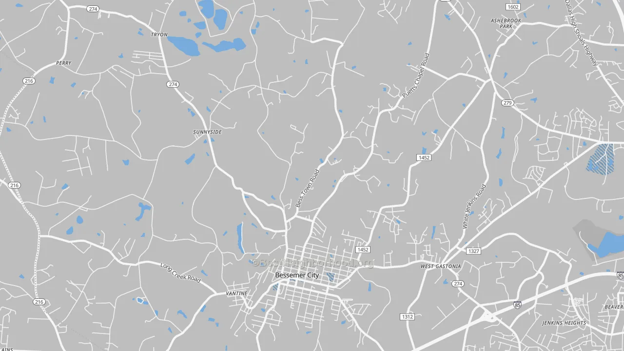 Transit Grade map of Bessemer City, NC