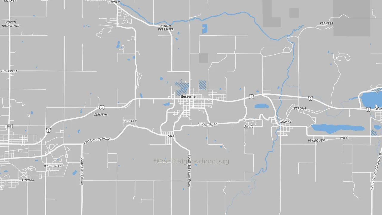 Transit Grade map of Bessemer, MI