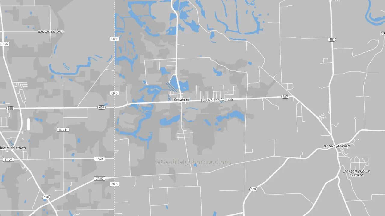 Transit Grade map of Bessemer, PA