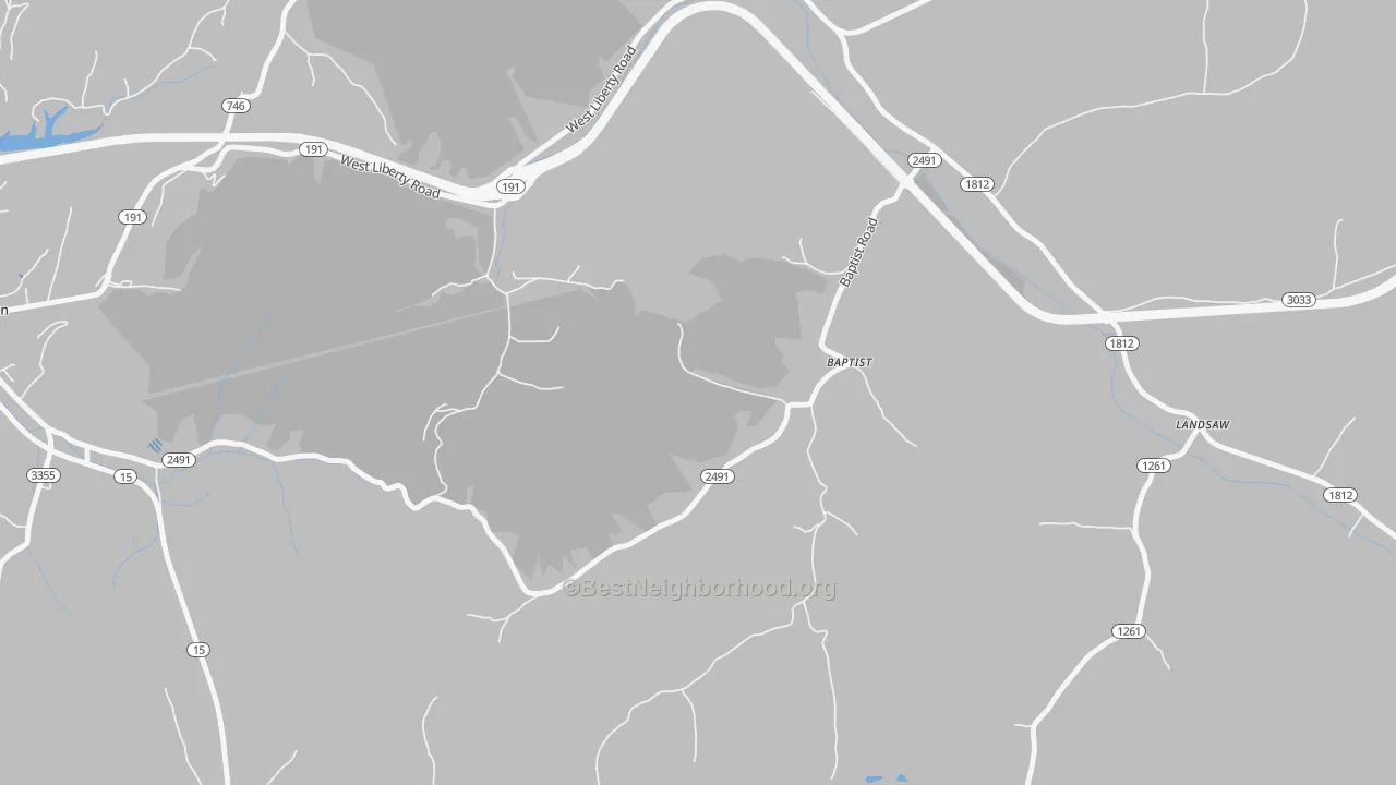 Transit Grade map of Bethany, KY