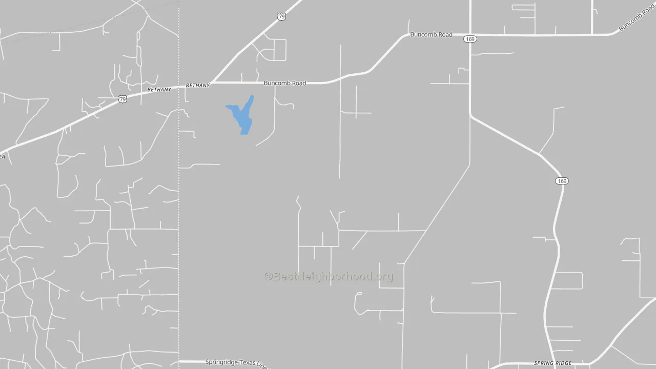 Transit Grade map of Bethany, LA