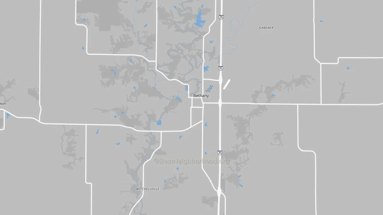 Transit Grade map of Bethany, MO