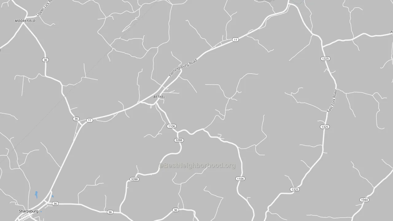 Transit Grade map of Bethel, KY