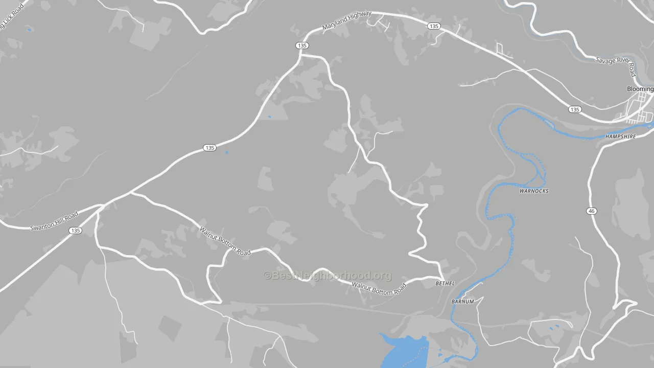 Transit Grade map of Bethel, MD