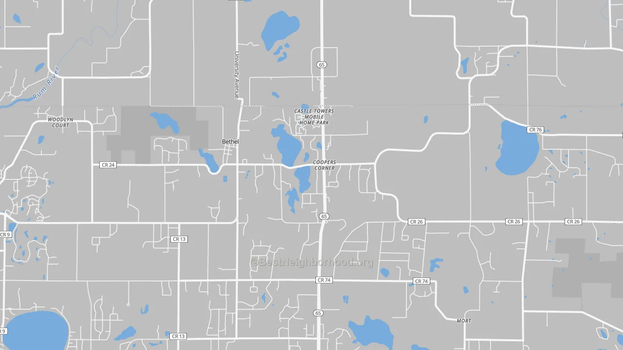Transit Grade map of Bethel, MN