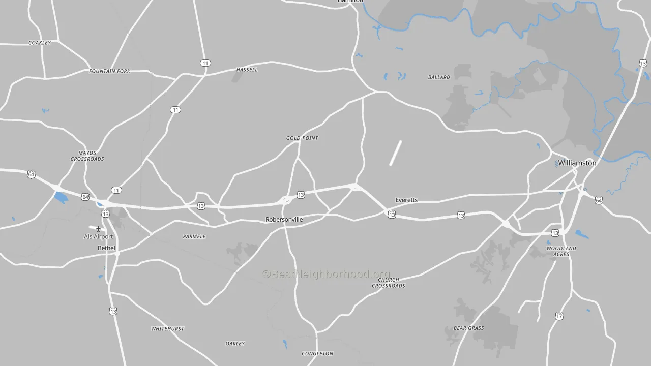 Transit Grade map of Bethel, NC