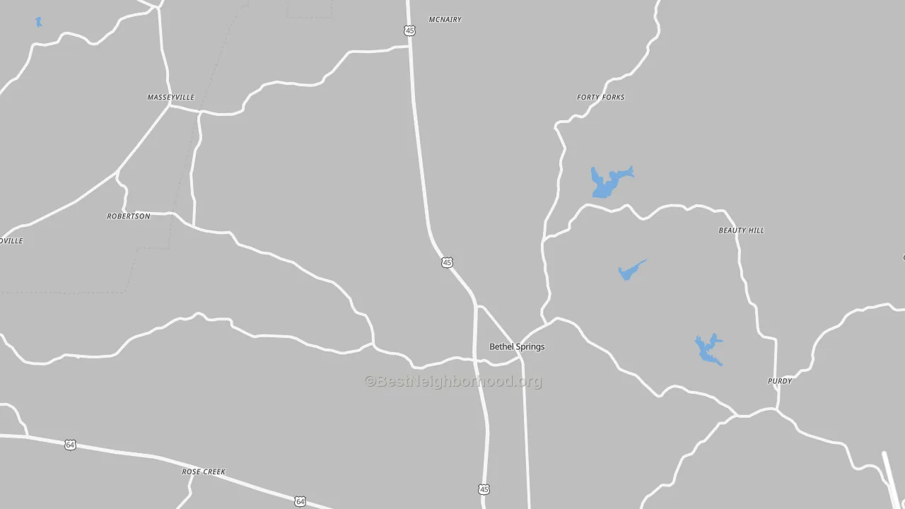 Transit Grade map of Bethel Springs, TN