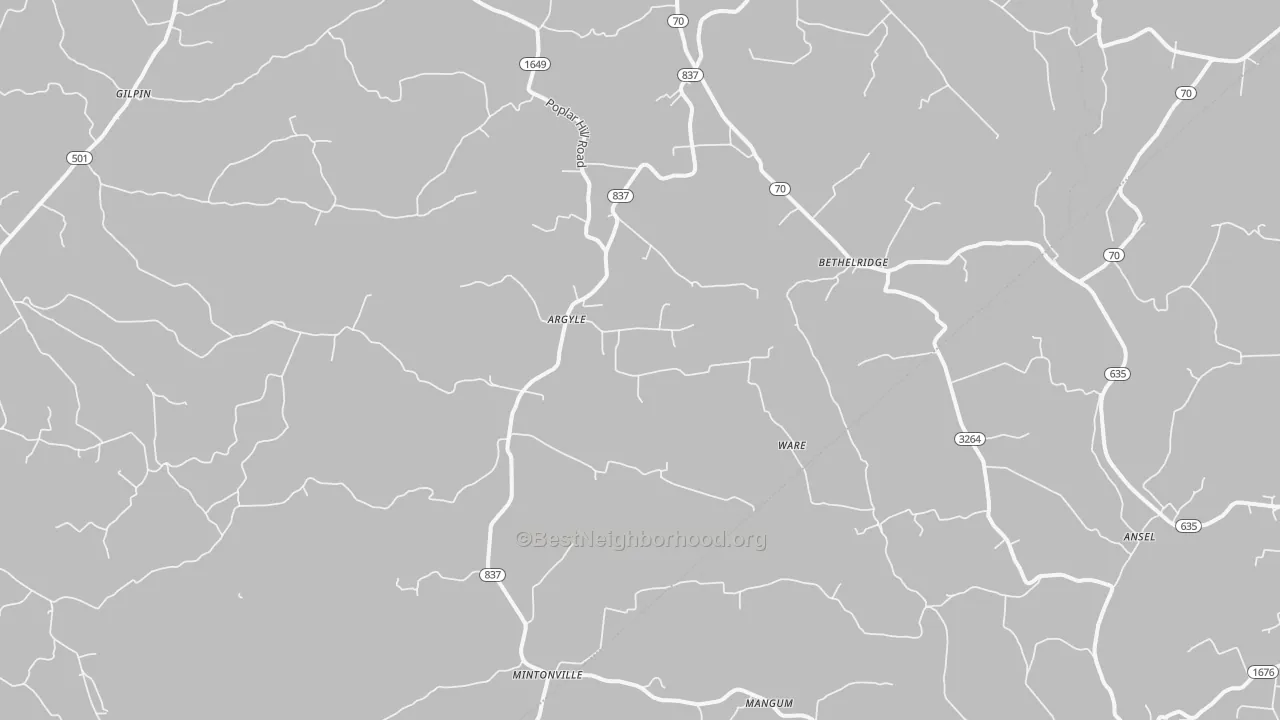 Transit Grade map of Bethelridge, KY