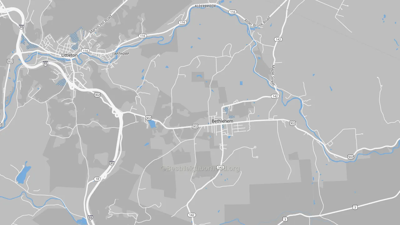 Transit Grade map of Bethlehem, NH