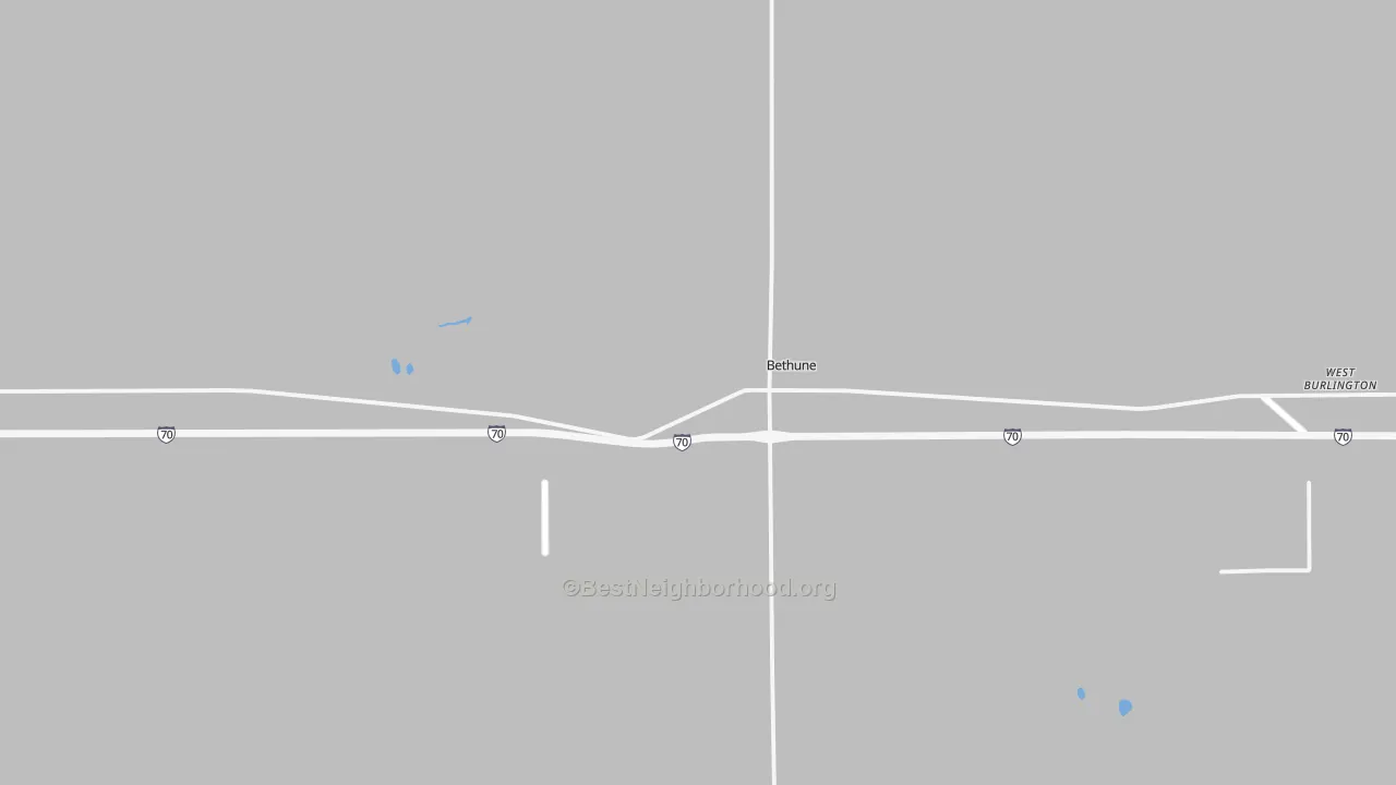Transit Grade map of Bethune, CO