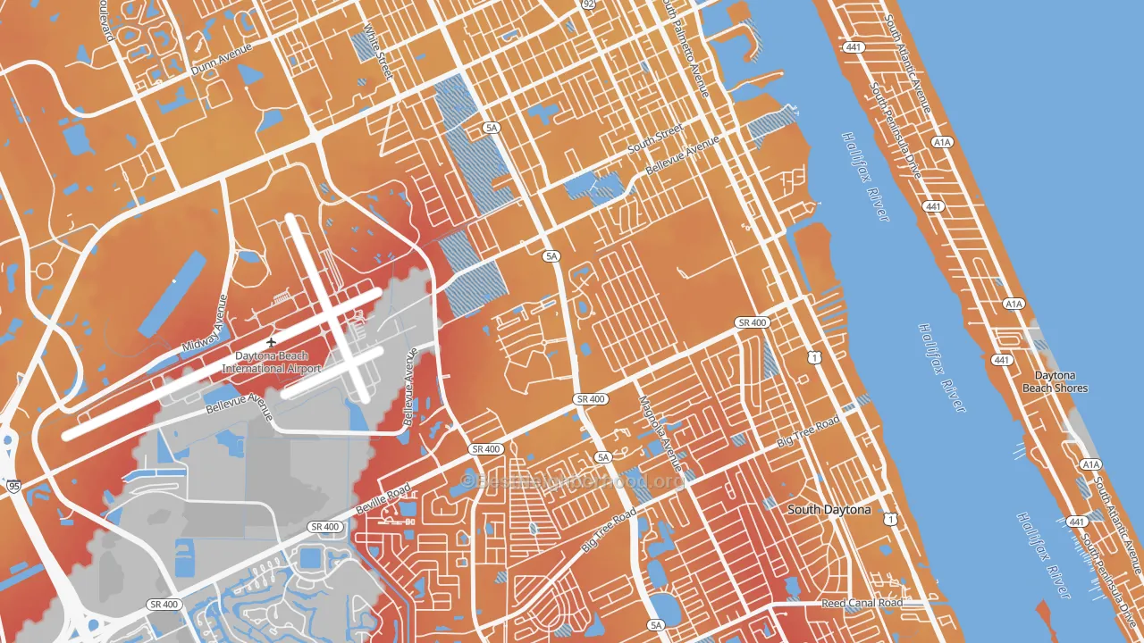 Transit Grade map of Bethune Grant, Daytona Beach, FL