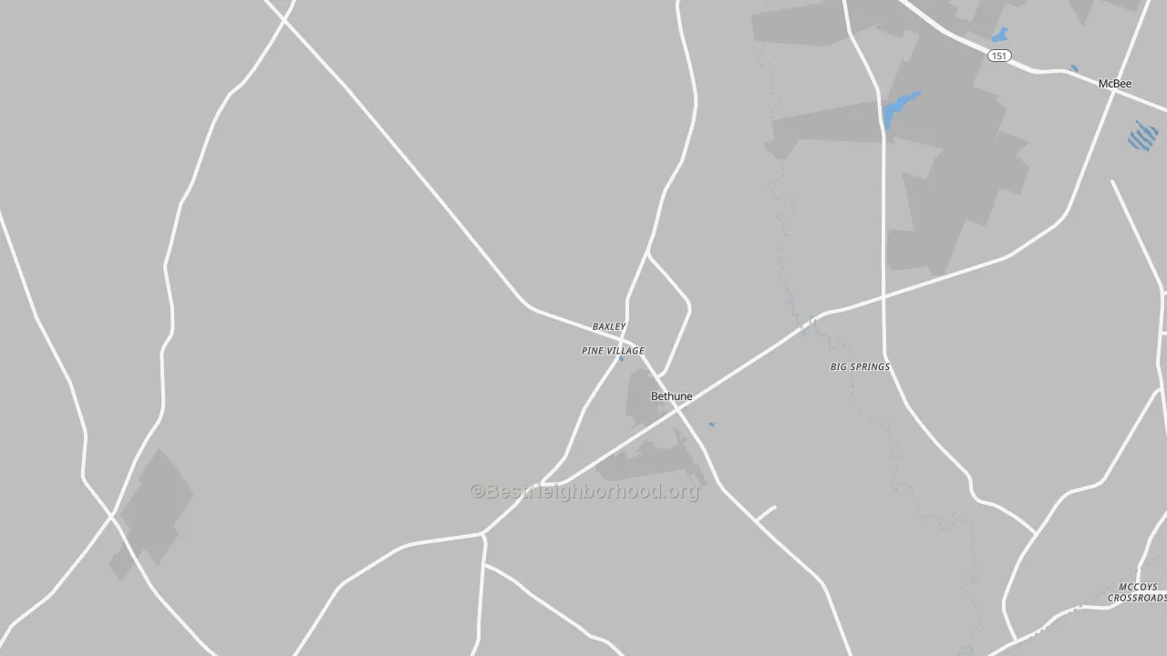 Transit Grade map of Bethune, SC
