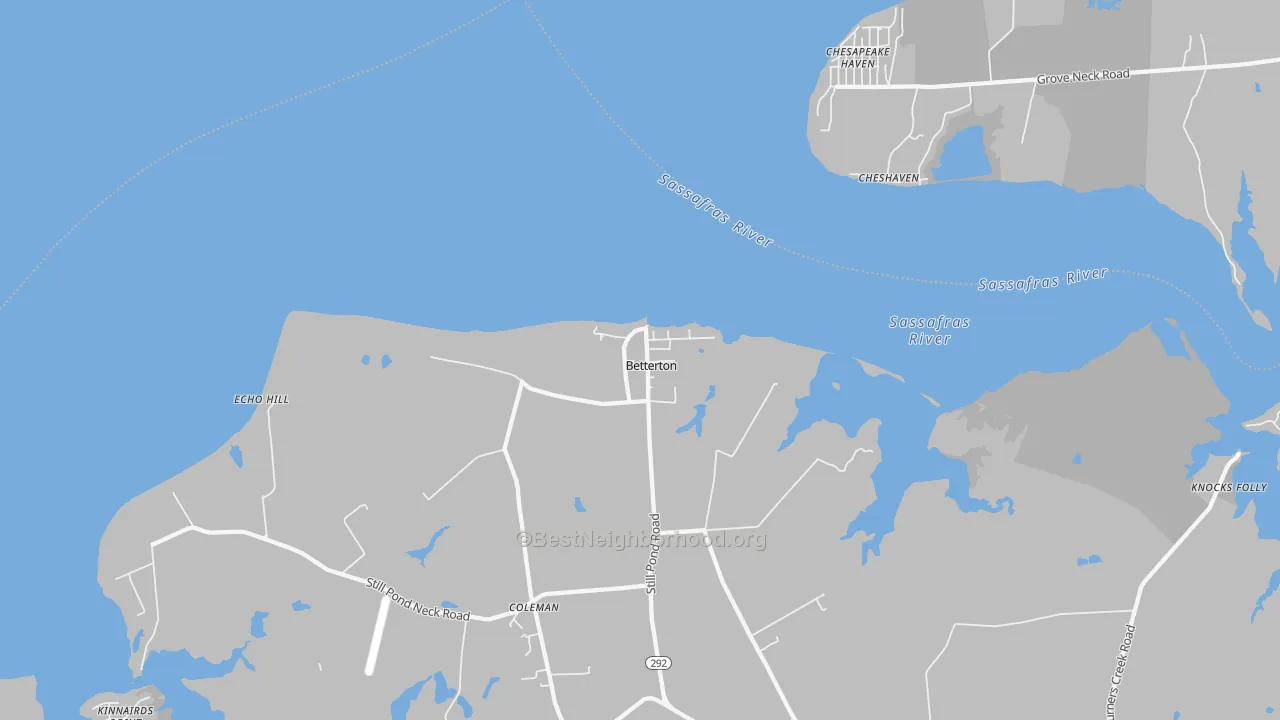Transit Grade map of Betterton, MD