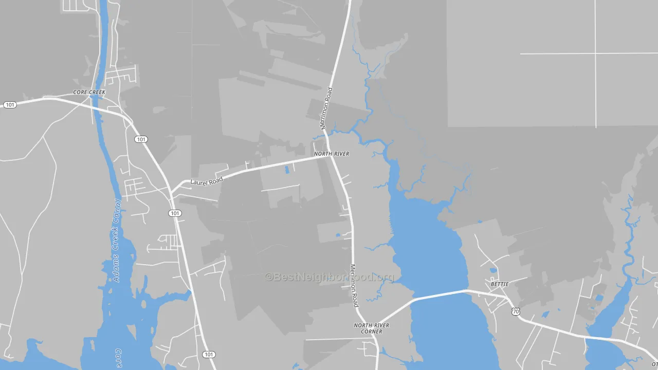 Transit Grade map of Bettie, NC