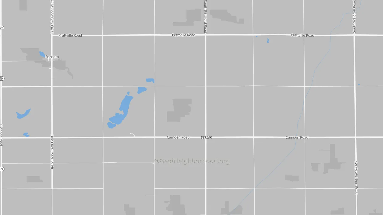 Transit Grade map of Betzer, MI