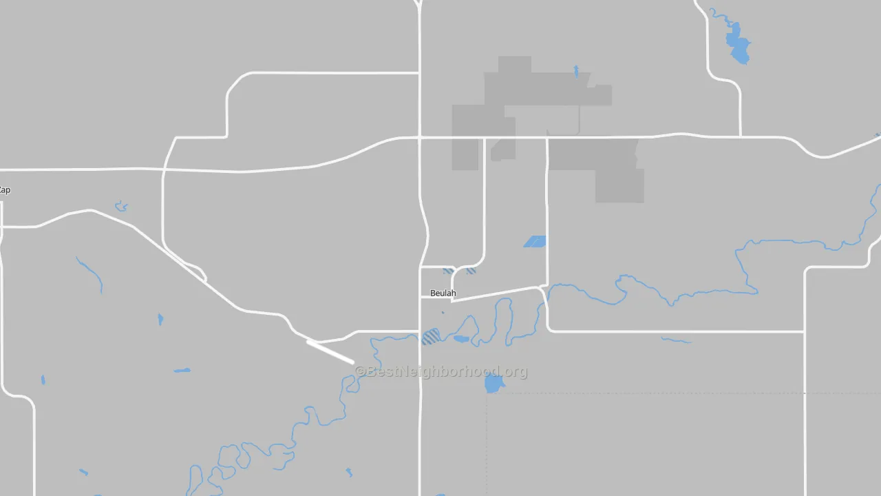 Transit Grade map of Beulah, ND