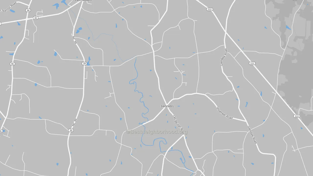 Transit Grade map of Beulahtown, NC