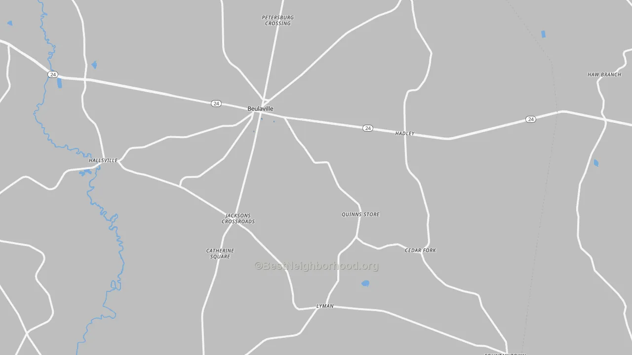 Transit Grade map of Beulaville, NC