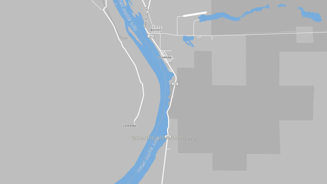 Transit Grade map of Beverly, WA