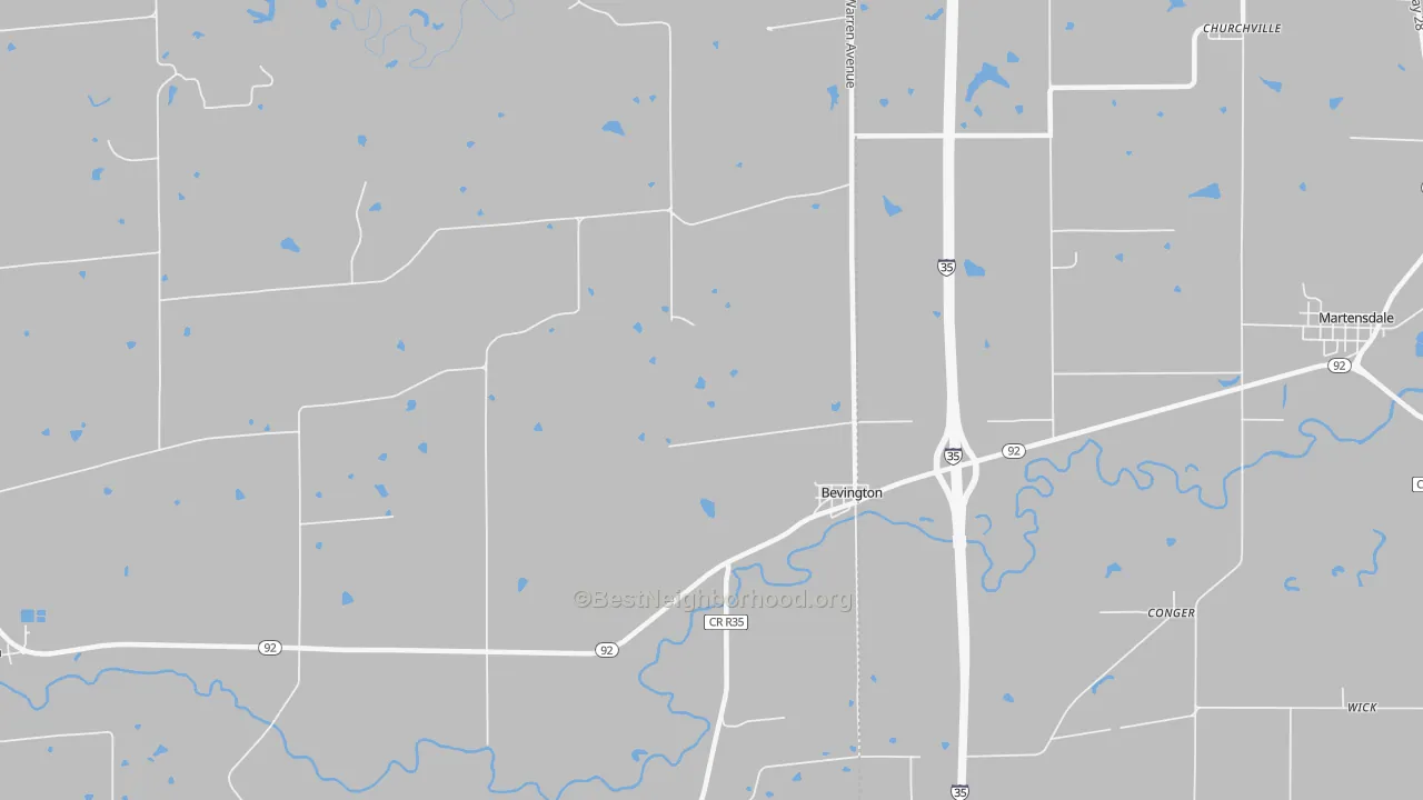 Transit Grade map of Bevington, IA