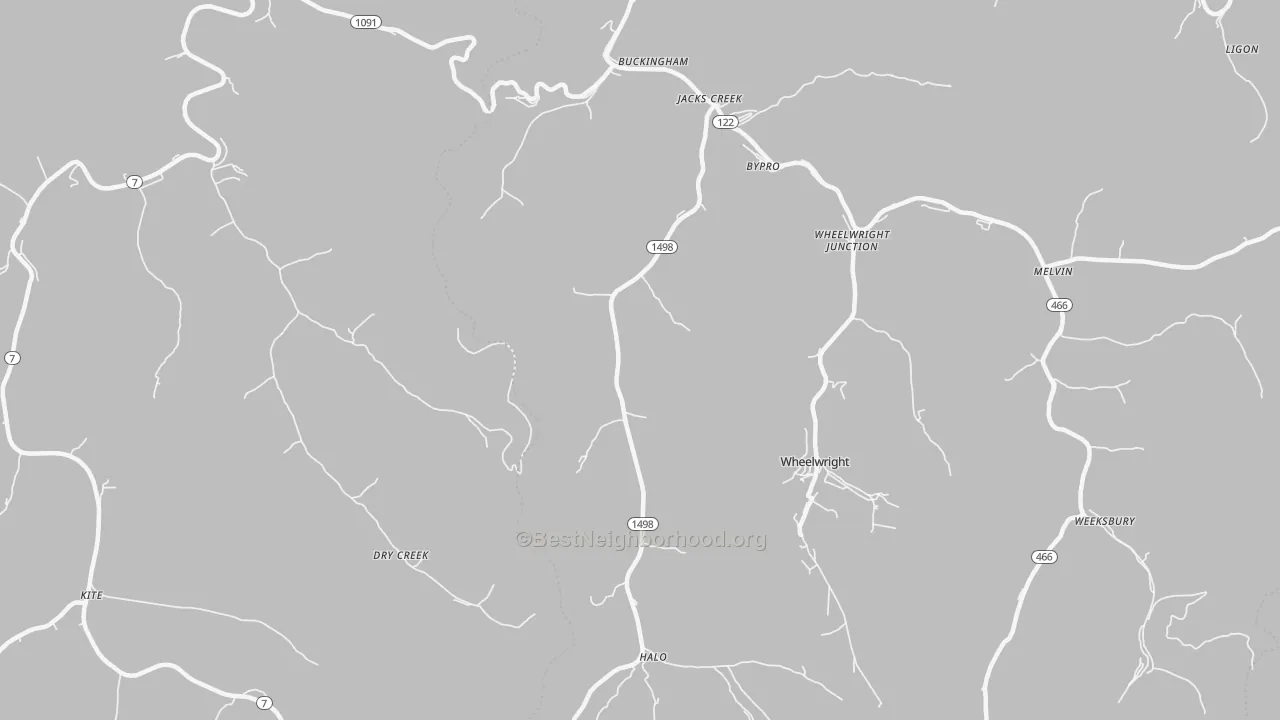 Transit Grade map of Bevinsville, KY