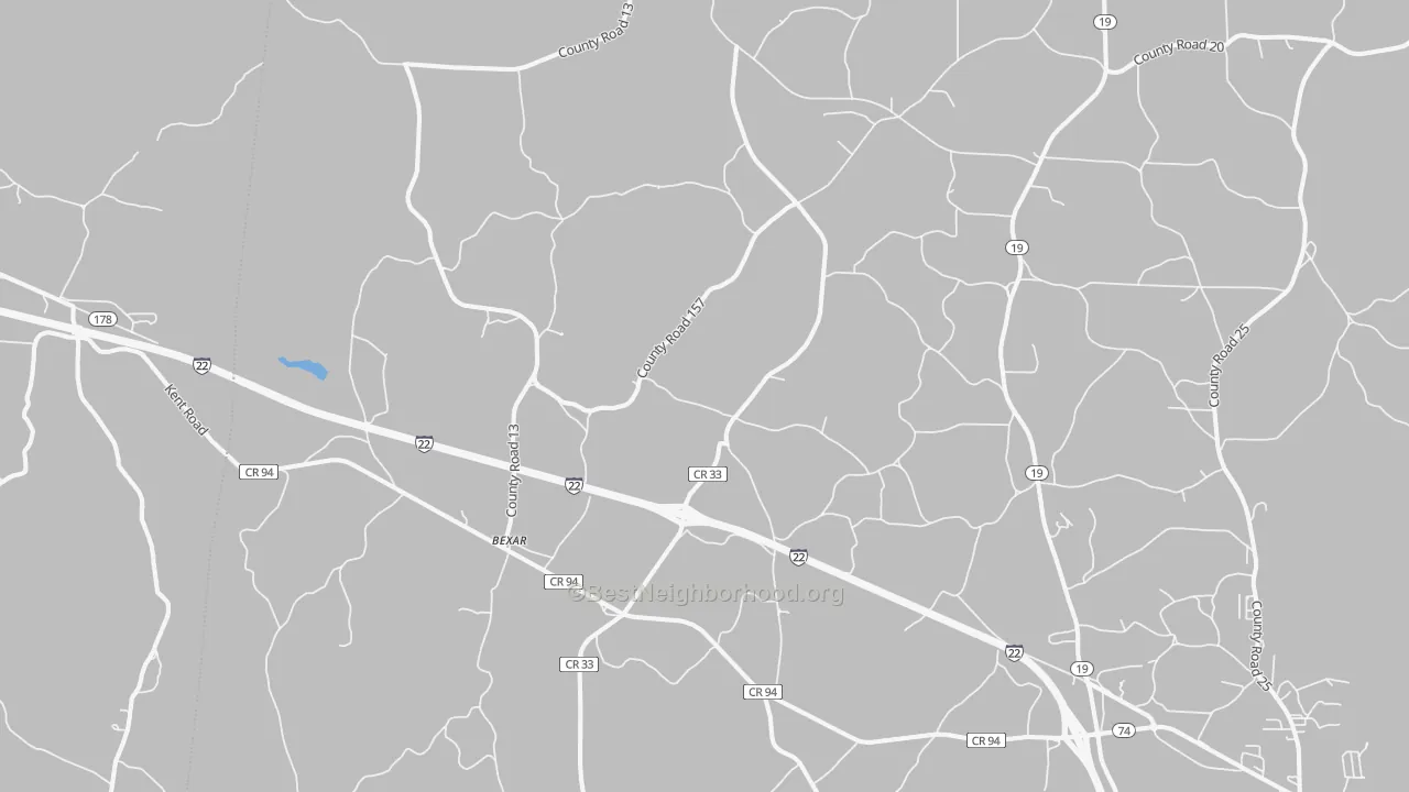 Transit Grade map of Bexar, AL