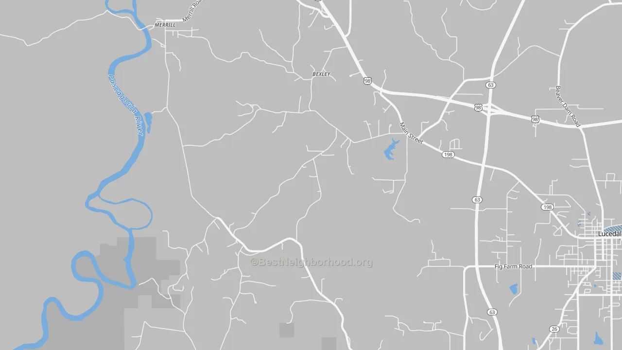 Transit Grade map of Bexley, MS