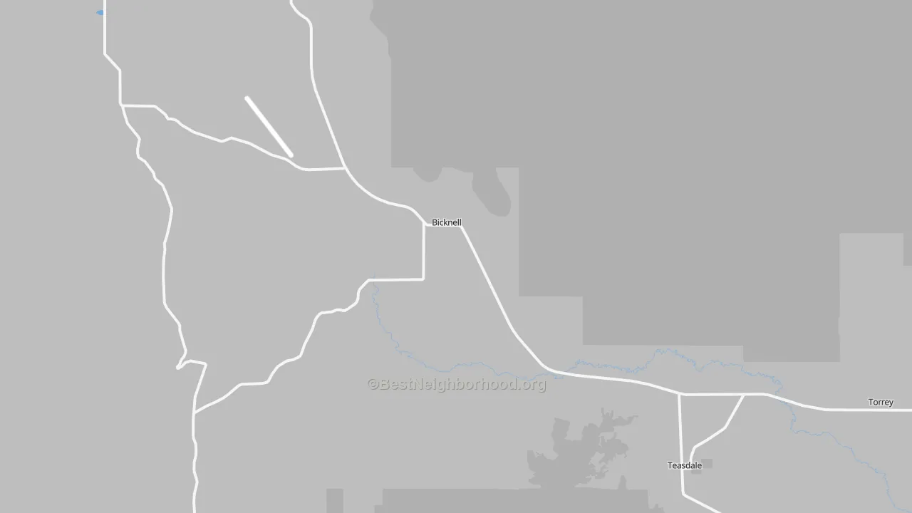 Transit Grade map of Bicknell, UT