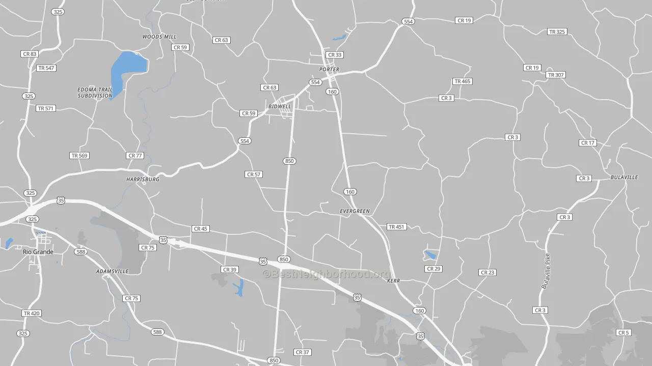 Transit Grade map of Bidwell, OH