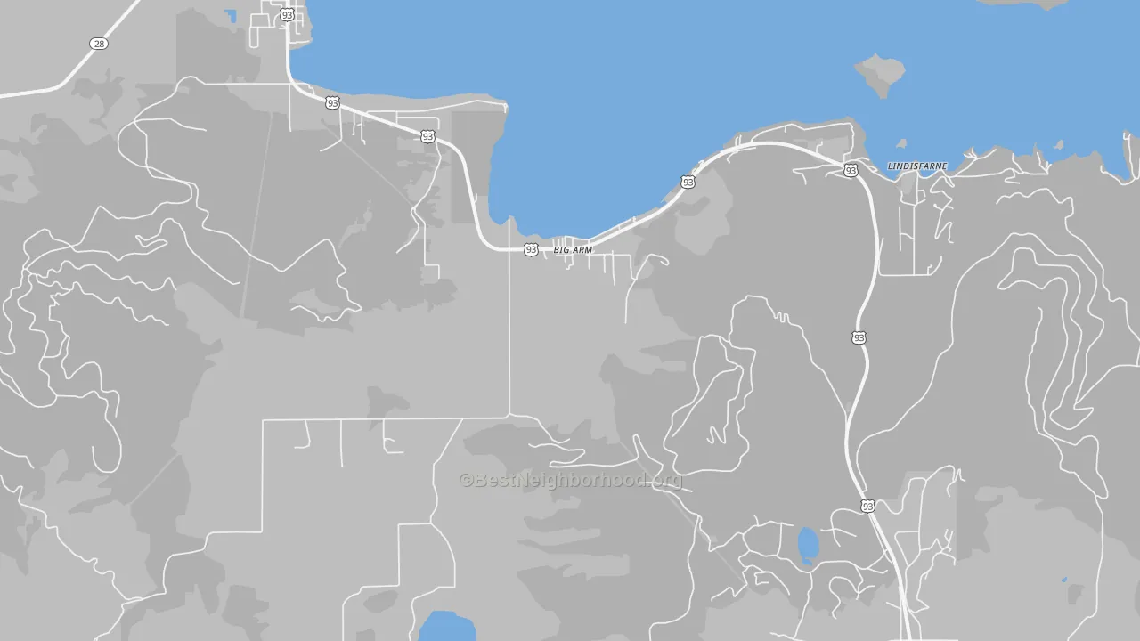 Transit Grade map of Big Arm, MT