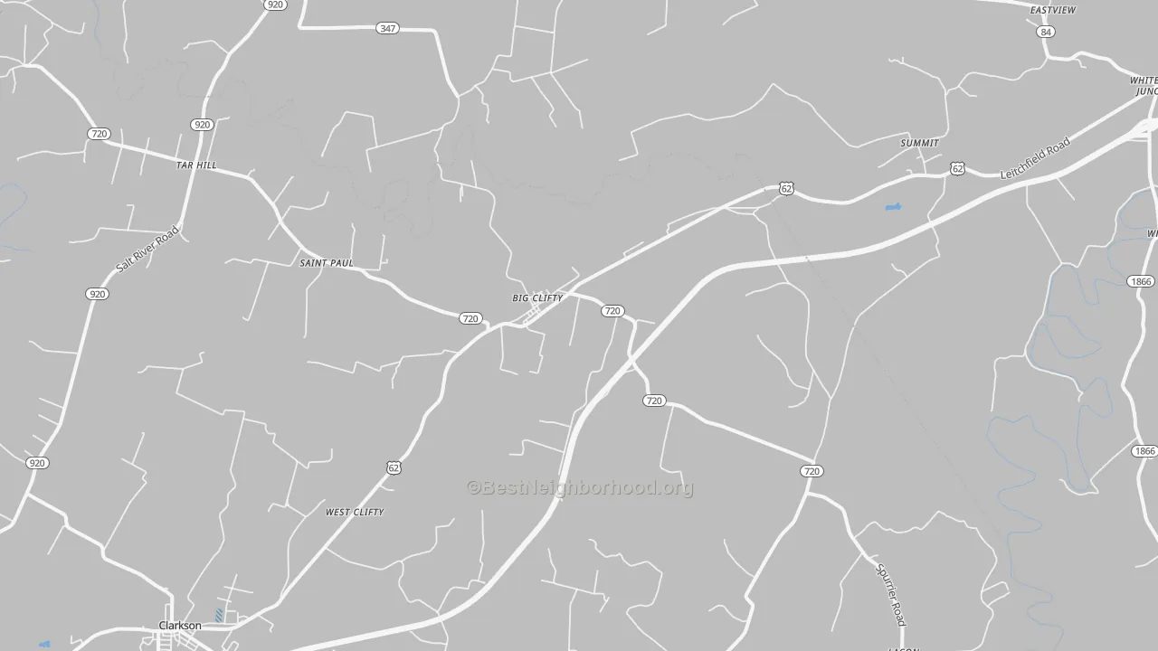 Transit Grade map of Big Clifty, KY