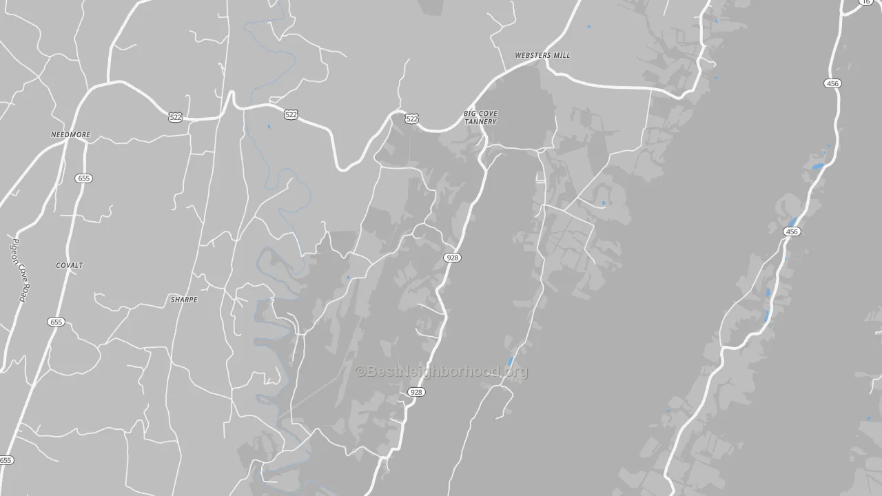 Transit Grade map of Big Cove Tannery, PA