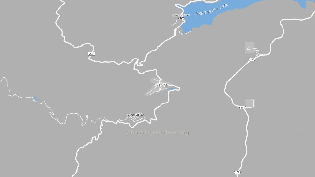 Transit Grade map of Big Creek, CA