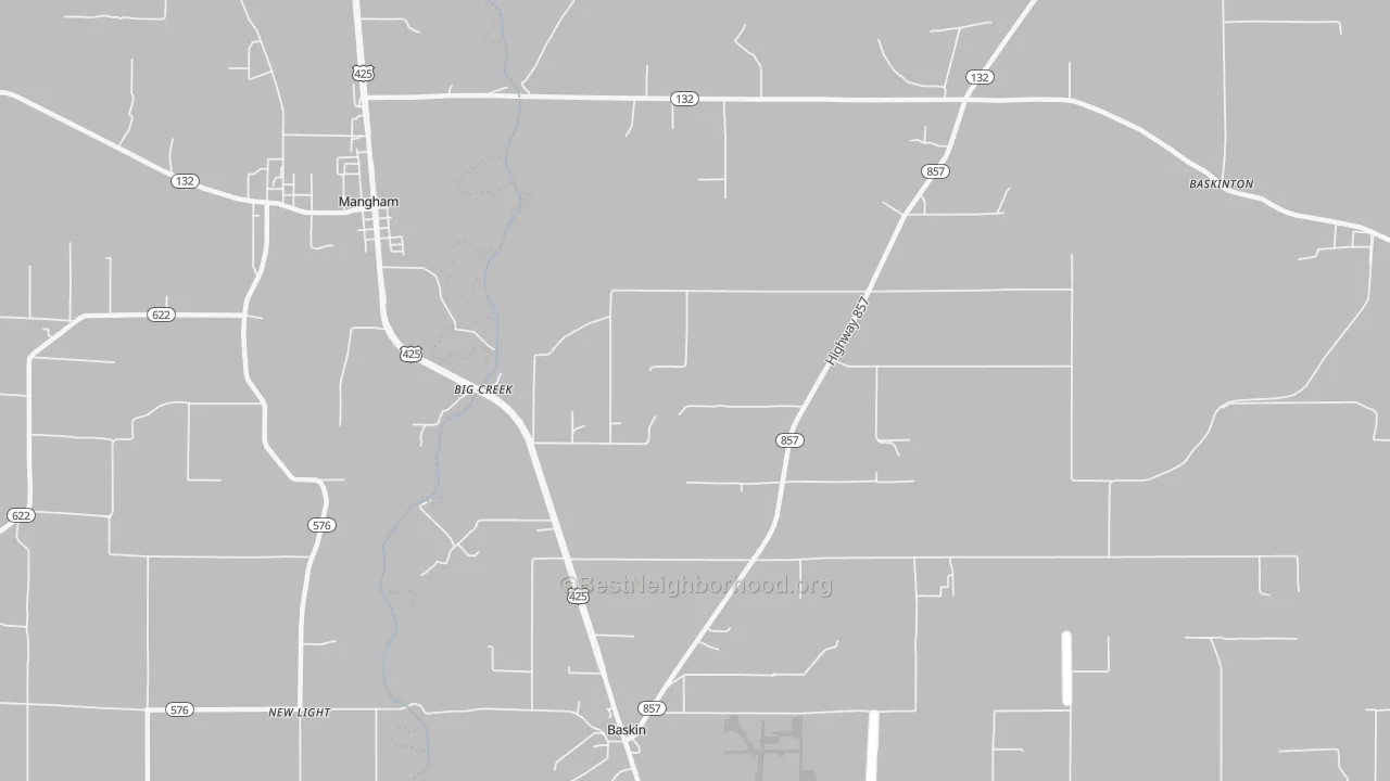 Transit Grade map of Big Creek, LA