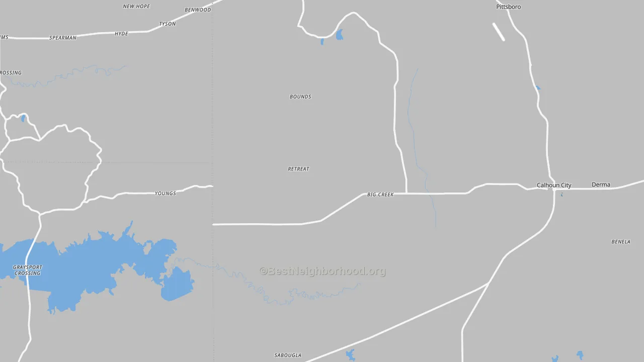 Transit Grade map of Big Creek, MS