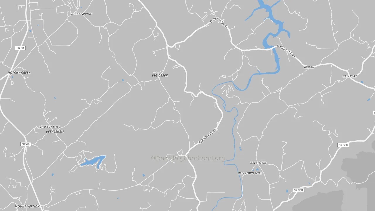 Transit Grade map of Big Creek, TN