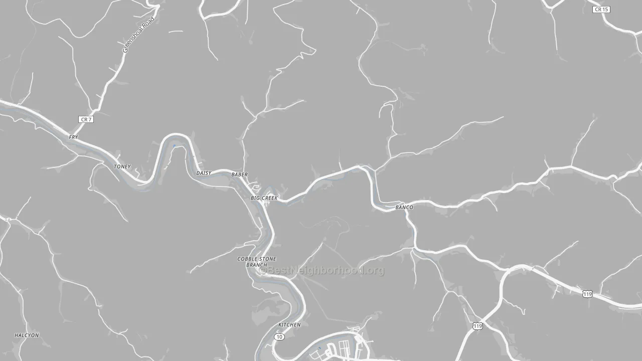 Transit Grade map of Big Creek, WV