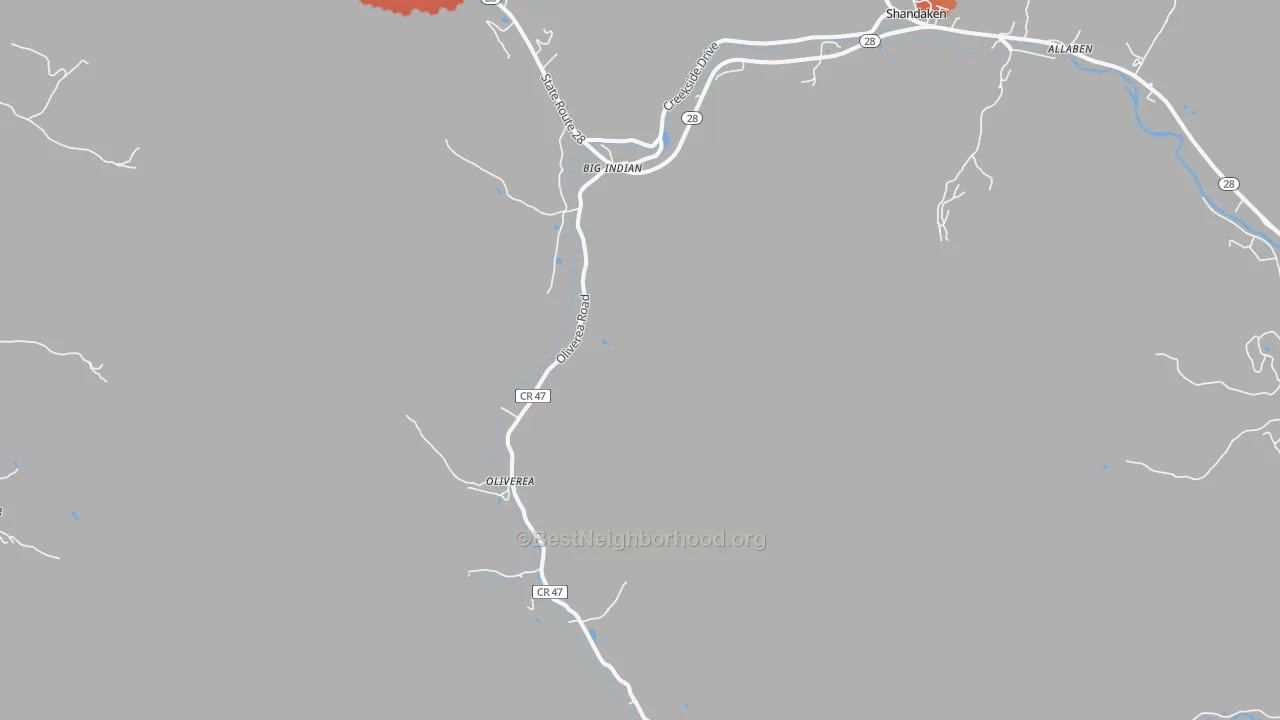 Transit Grade map of Big Indian, NY