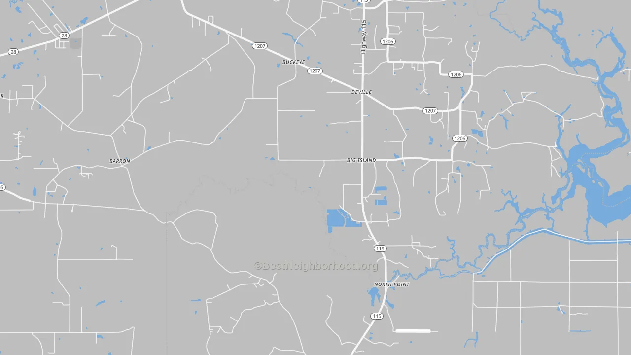 Transit Grade map of Big Island, LA