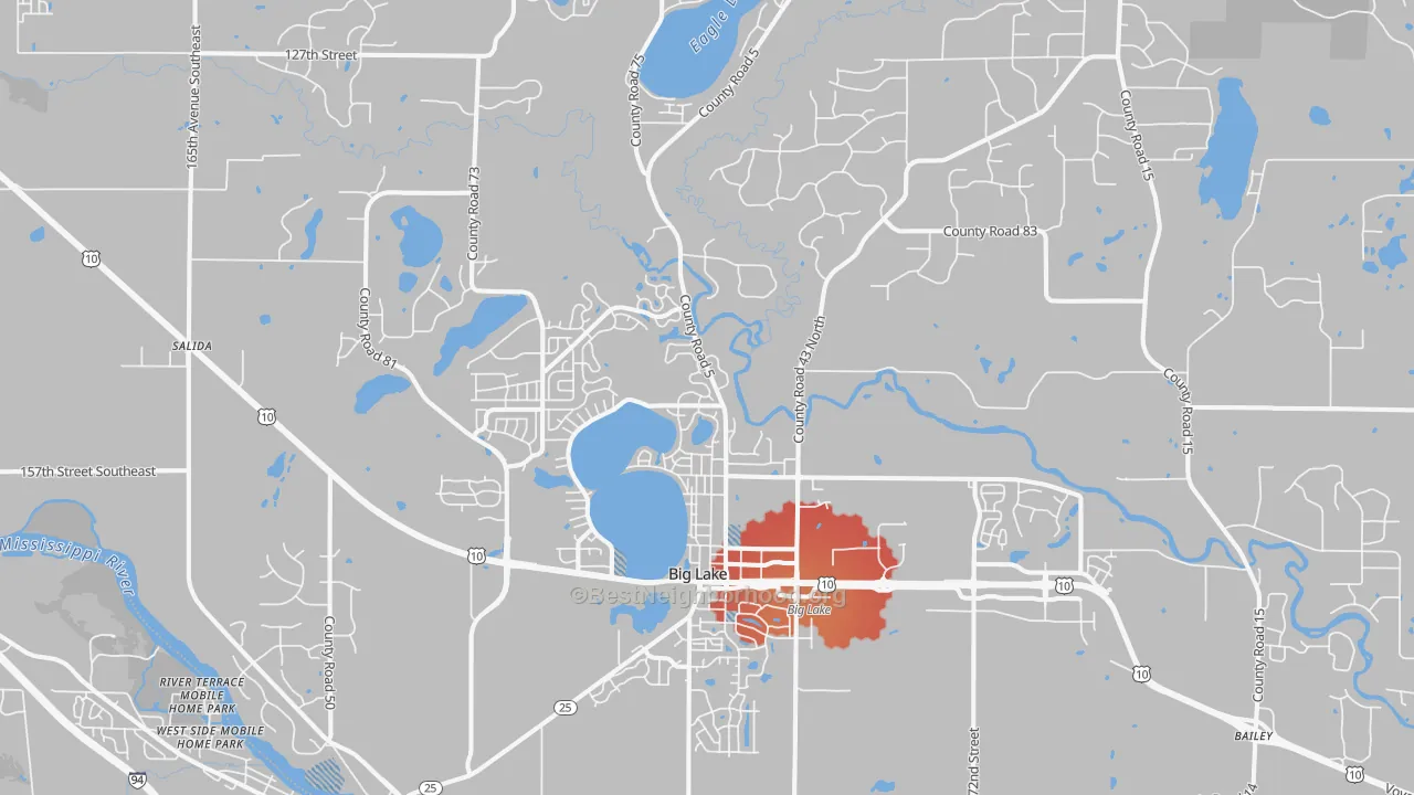 Transit Grade map of Big Lake, MN