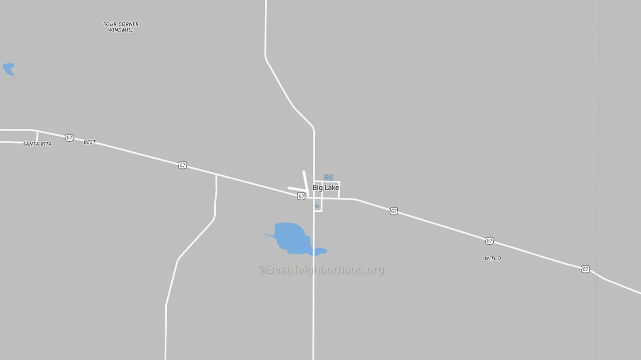 Transit Grade map of Big Lake, TX